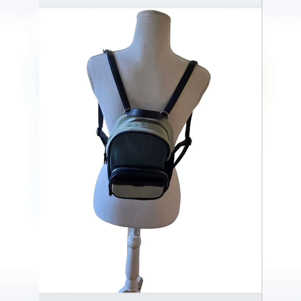 No Boundaries Mini Backpack Convertible  Multi Blue Denim Crossbody Bag Y2K